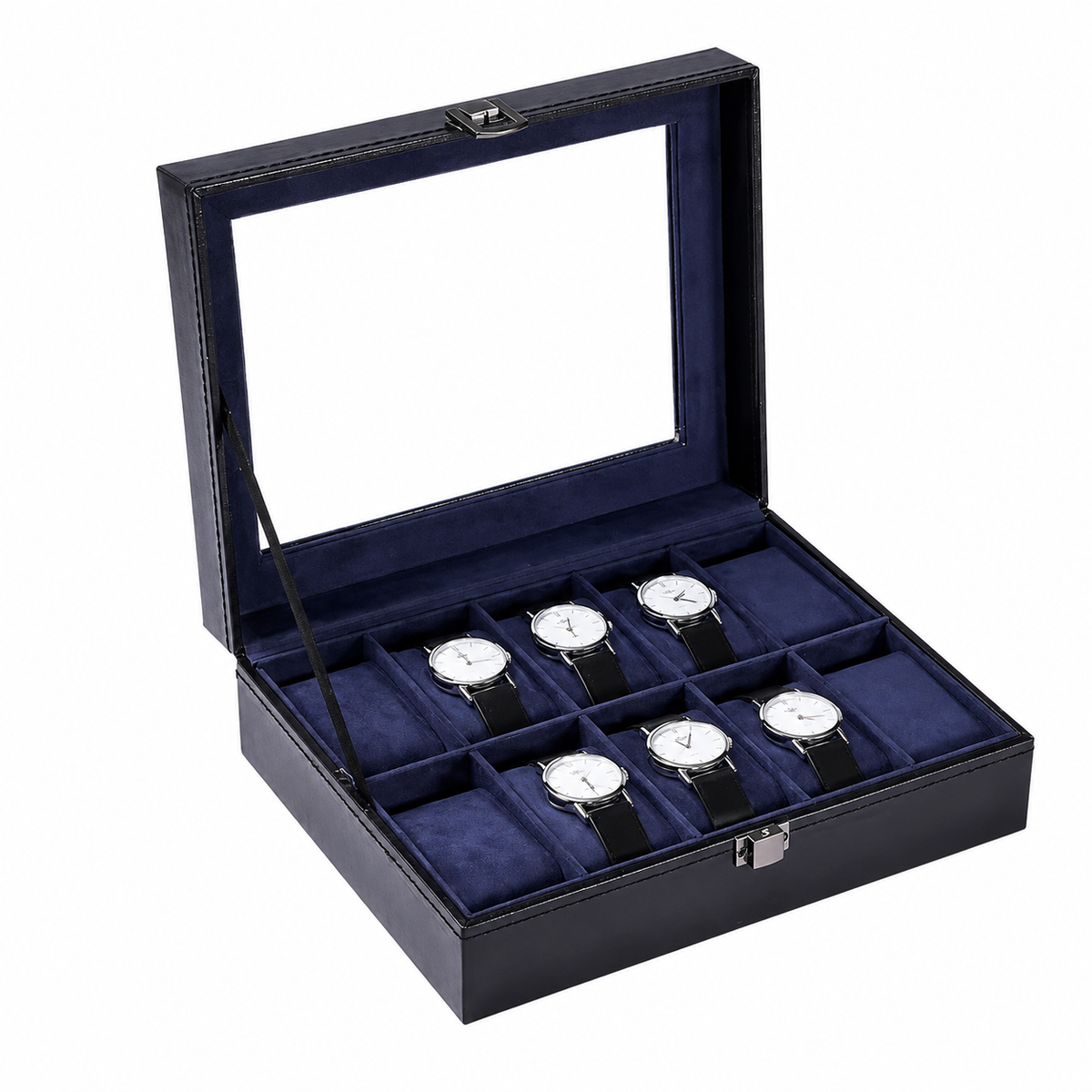 Boîte à Montres – Cuir Bleu