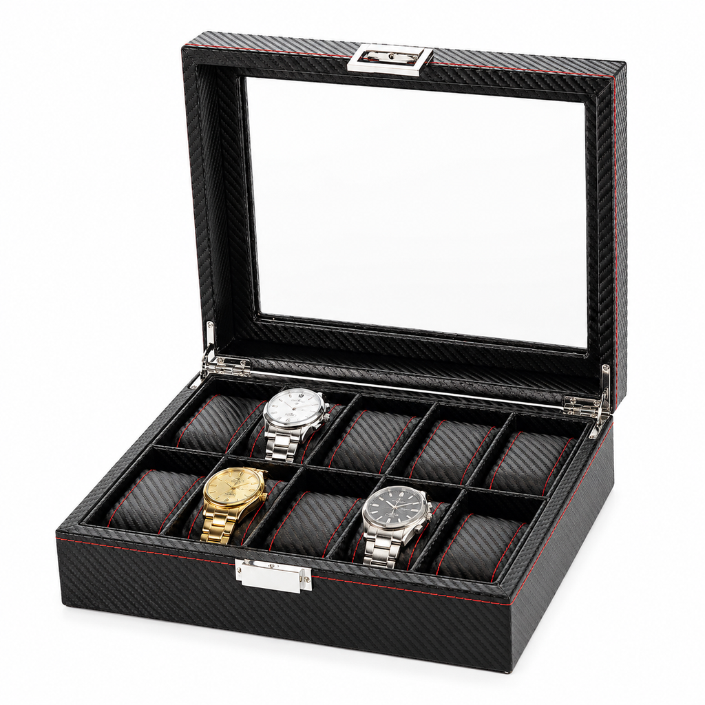 Coffret Montres – Effet Carbone