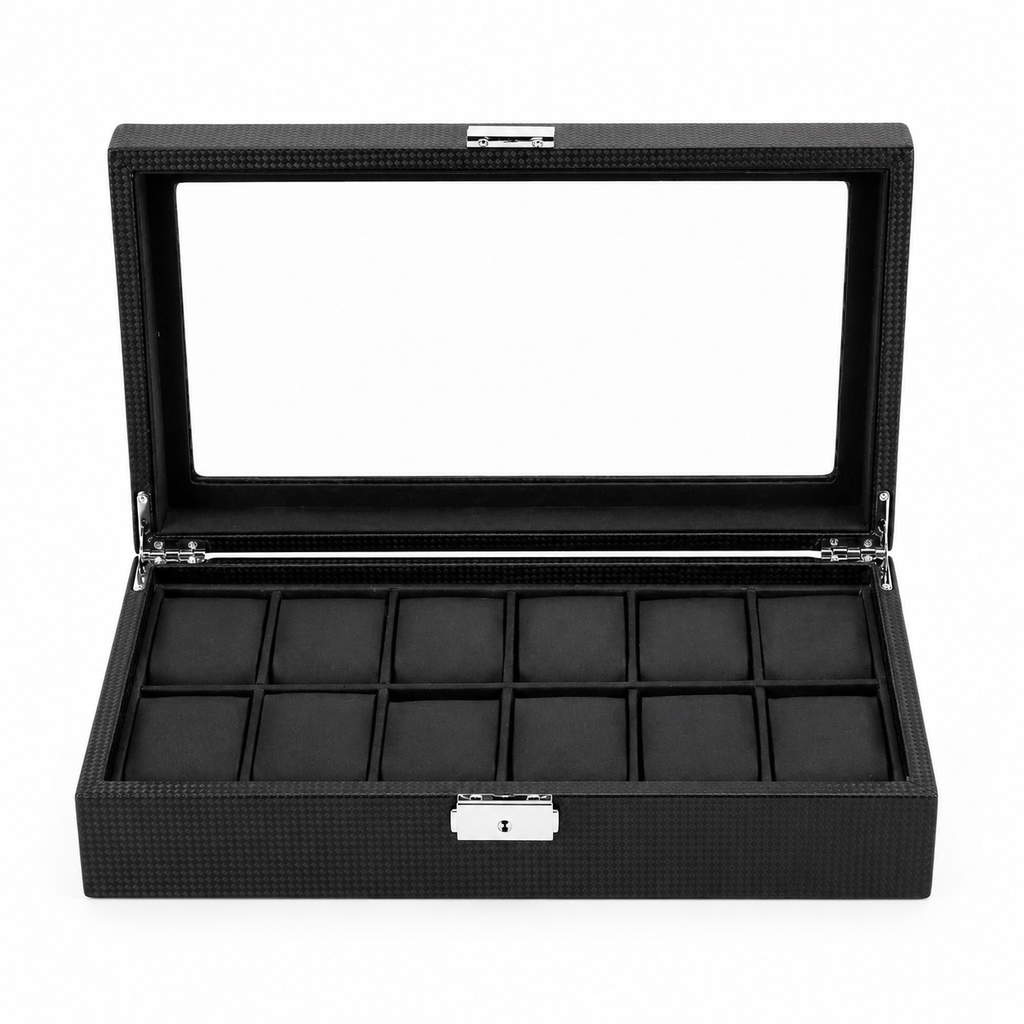 Coffret Montres – Effet Carbone