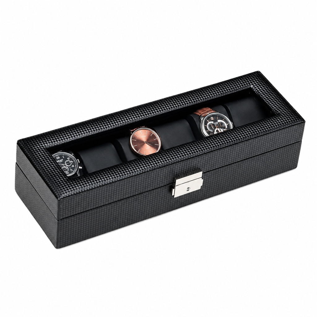 Coffret Montres – Effet Carbone