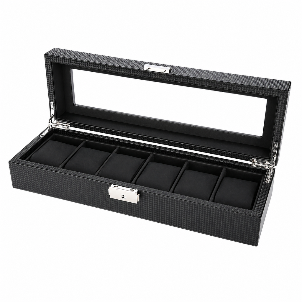 Coffret Montres – Effet Carbone