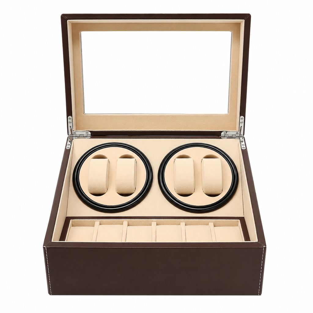 Remontoir 4 Montres – Effet Cuir