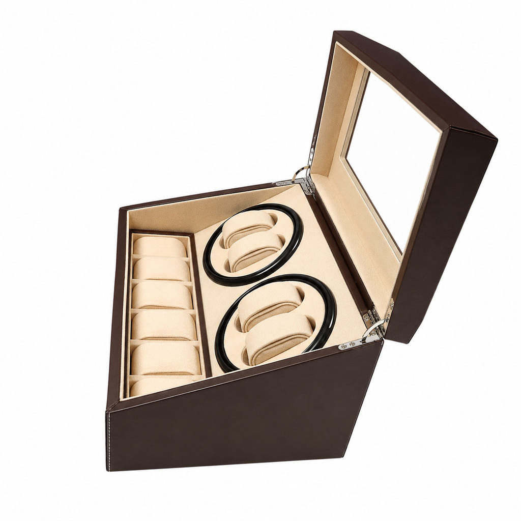 Remontoir 4 Montres – Effet Cuir